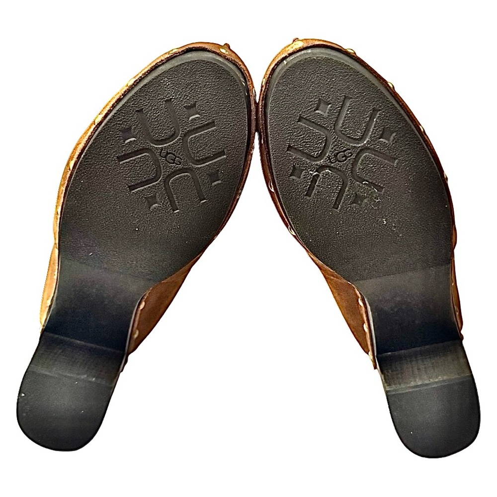 UGG Kassi Clogs Women’s Size 9 Chestnut Brown Suede Shearling Lined Slip On - Picture 3 of 8